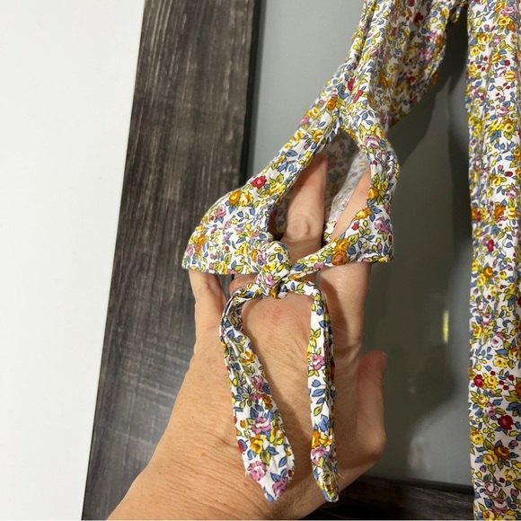 Cynthia Rowley Microfloral Cottagecore Peasant Blouse Women's M Garden Girl - Picture 3 of 10